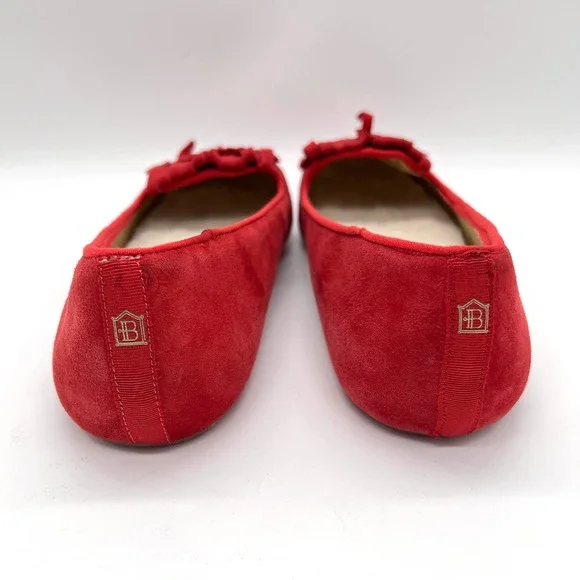 BIRDIES Red Cardinal Suede Flat Womens 9.5 Kiltie Fringe Faux Fur Lined Loafer - Picture 3 of 14